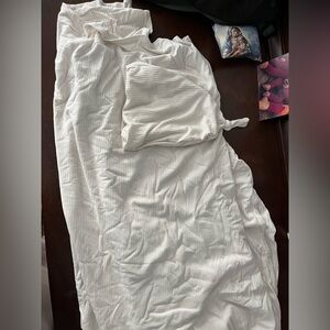 Little Sleepies Sand Swaddle with hat set